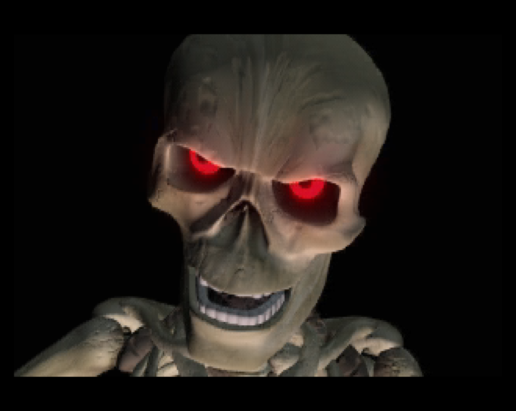 Mr. Bones turns evil in the Game Over sequence.