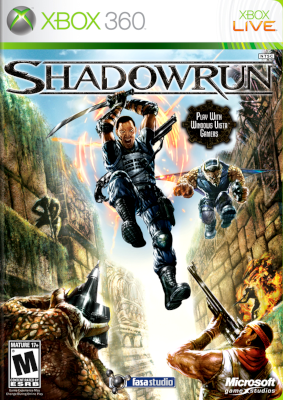 Front cover for Shadowrun for Xbox 360.
