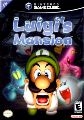 Front cover for Luigi's Mansion on the Nintendo Gamecube.