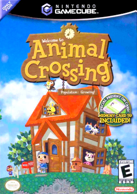 Front cover for Animal Crossing on the Nintendo Gamecube.