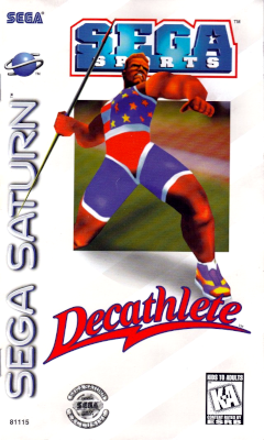 Front cover for Decathlete on the Sega Saturn.