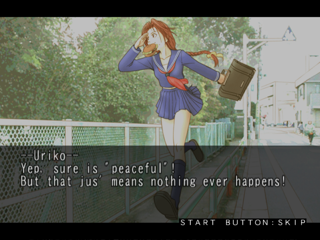 A character introduction sequence in the arcade mode.