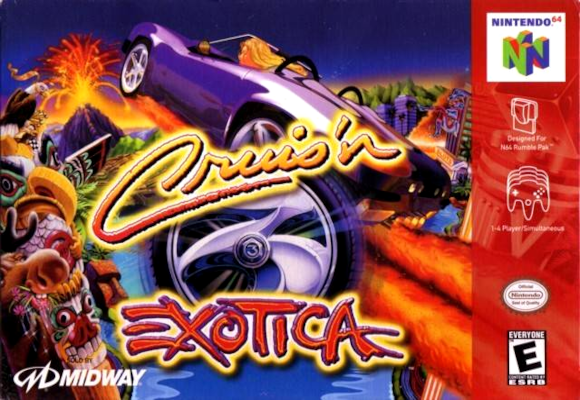 Front cover for Cruis'n Exotica on the Nintendo 64.