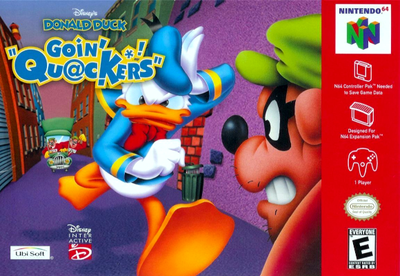 Front cover for Donald Duck: Goin' Quackers on the Nintendo 64.