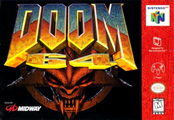 Front cover for Doom 64 on the Nintendo 64.