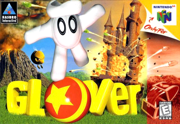Front cover for Glover on the Nintendo 64.