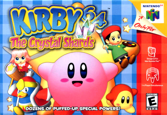 Front cover for Kirby 64: The Crystal Shards on the Nintendo 64.