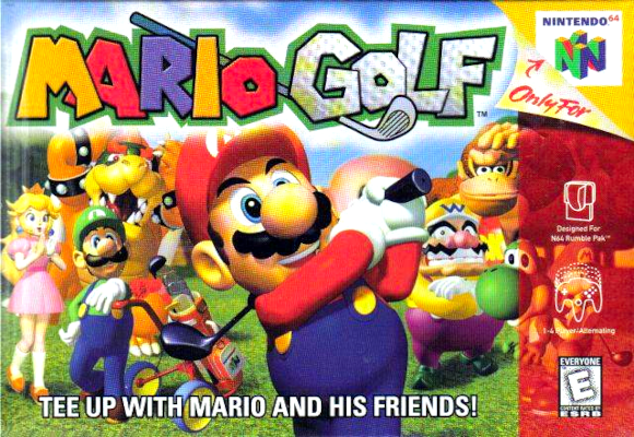 Front cover for Mario Golf on the Nintendo 64.