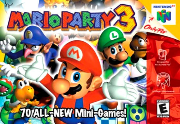 Front cover for Mario Party 3 on the Nintendo 64.