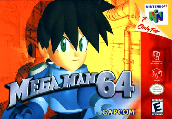 Front cover for Mega Man 64 on the Nintendo 64.