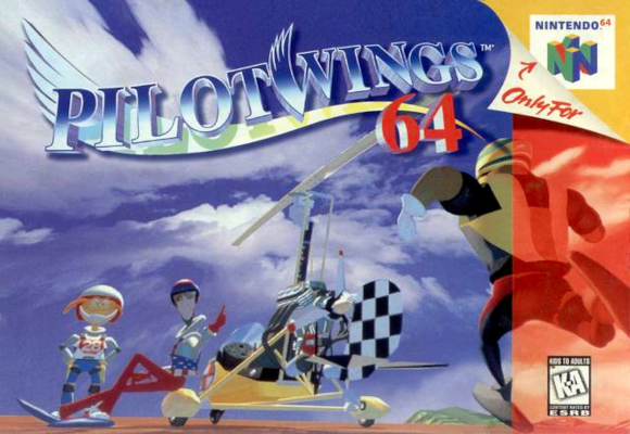 Front cover for Pilotwings 64 on the Nintendo 64.