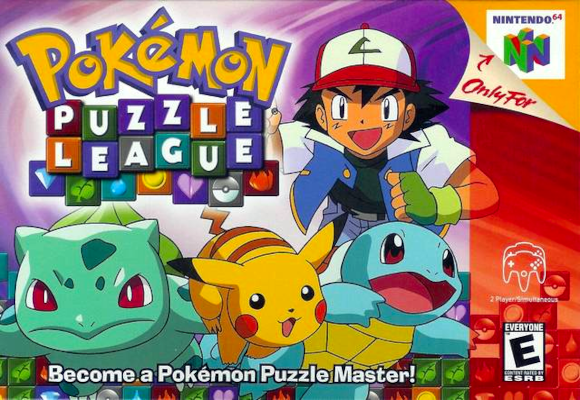 Front cover for Pokemon Puzzle League on the Nintendo 64.