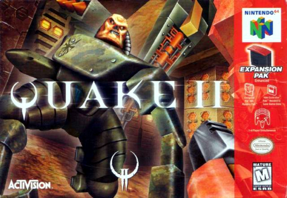 Front cover for Quake II on the Nintendo 64.