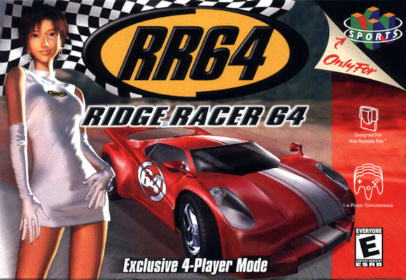 Front cover for Ridge Racer 64 on the Nintendo 64.