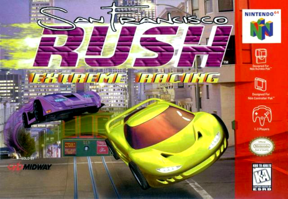Front cover for San Francisco Rush: Extreme Racing on the Nintendo 64.