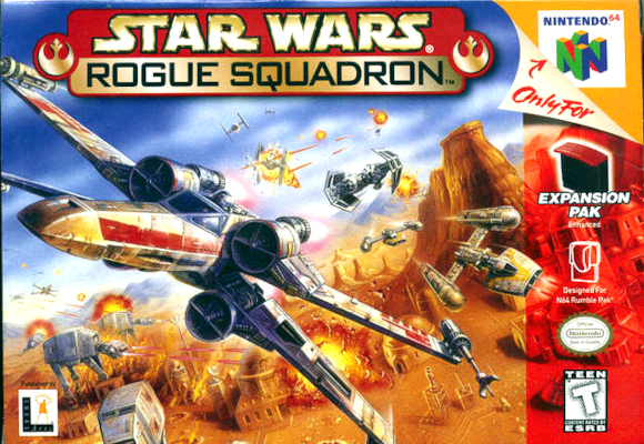 Front cover for Star Wars: Rogue Squadron on the Nintendo 64.