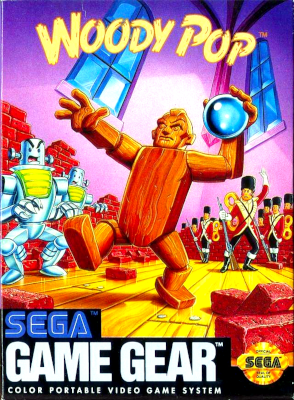 Front cover for Woody Pop for the Sega Game Gear.