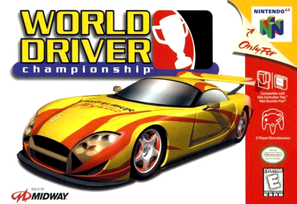 Front cover for World Driver Championship on the Nintendo 64.