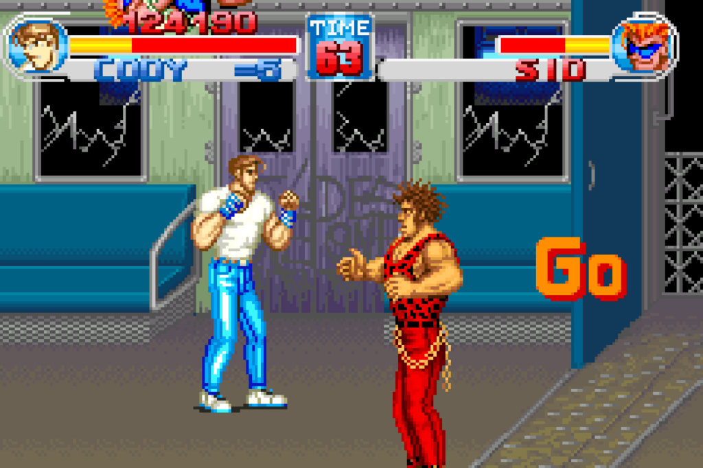 Cody approaches the character Andore in a Subway based stage.