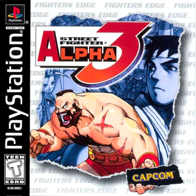 Front cover for Street Fighter Alpha 3 on the Sony PlayStation.