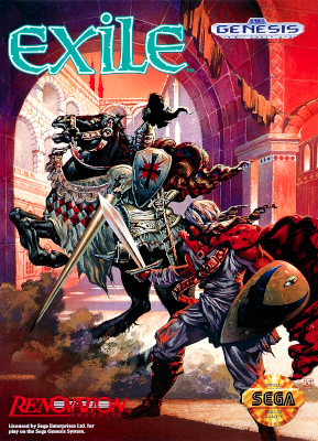 Front cover for Exile on the Sega Genesis.