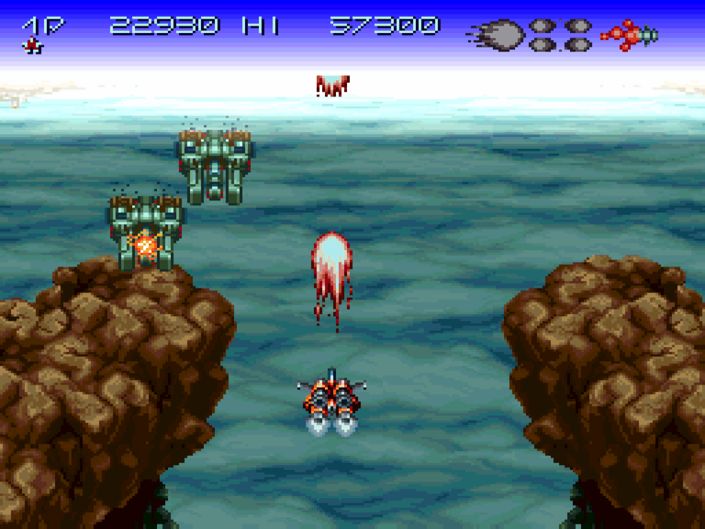 The opening sequence in Axelay.
