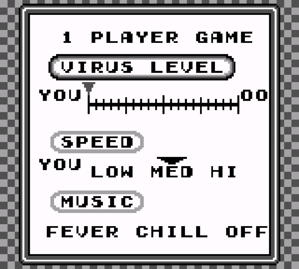 The in-game options screen.