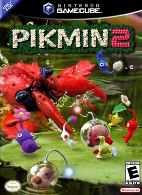 Front cover for Pikmin 2 on the Nintendo Gamecube.
