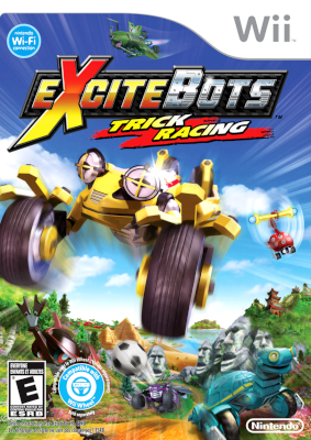 Front cover for Excitebots: Trick Racing for the Nintendo Wii.