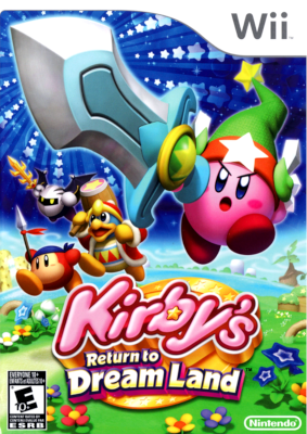 Front cover for Kirby's Return to Dream Land on the Nintendo Wii.