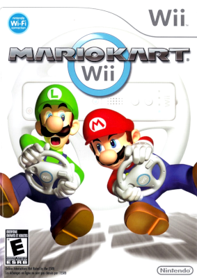 Front cover for Mario Kart Wii on the Nintendo Wii.
