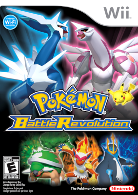 Front cover for Pokemon: Battle Revolution for the Nintendo Wii.