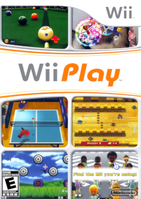 Front cover for Wii Play on the Nintendo Wii.