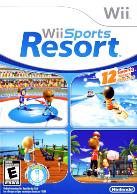 Front cover for Wii Sports Resort on the Nintendo Wii.
