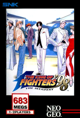 Front cover for the King of Fighters 98 on the Neo Geo.