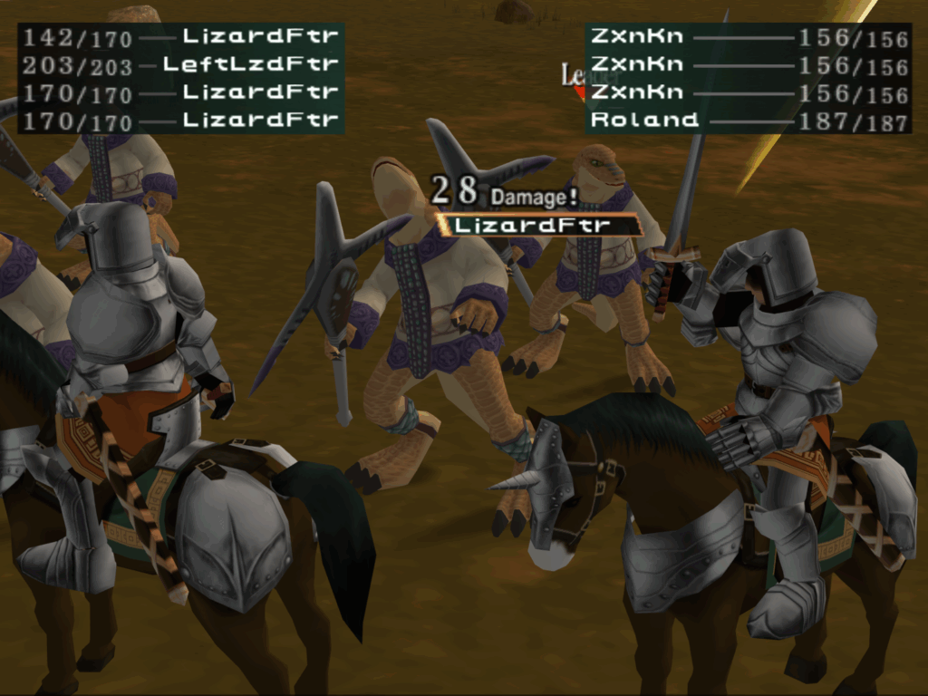 Characters clash during an army battle in the game.