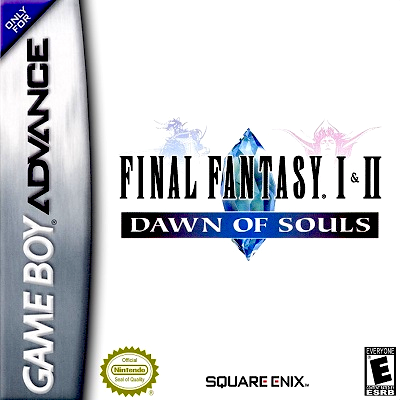 Front cover for Final Fantasy I & II: Dawn of Souls for the Game Boy Advance.
