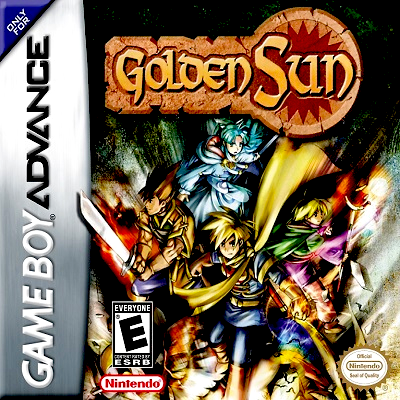 Front cover for Golden Sun on the Game Boy Advance.