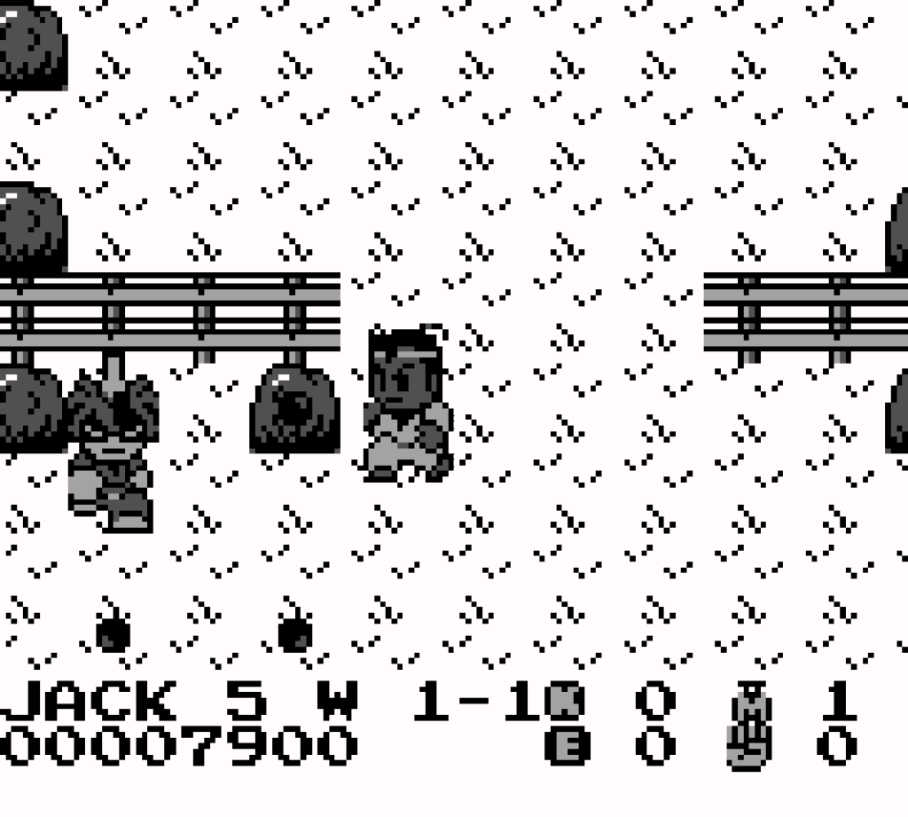The main character Jack in the first stage in the game.