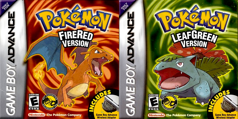 Front cover for Pokemon Fire Red / Leaf Green on the Game Boy Advance.