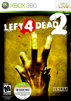 Front cover for Left 4 Dead 2 on the Xbox 360.