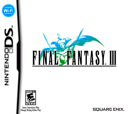 Front cover for Final Fantasy III on the Nintendo DS.