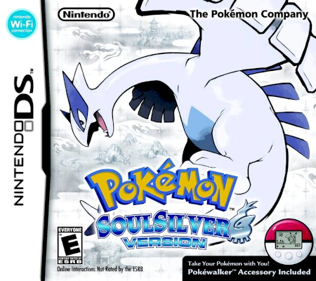 Front cover for Pokemon: SoulSilver Version on the Nintendo DS.