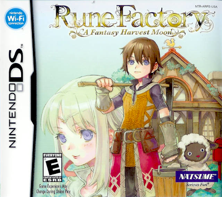 Front cover for Rune Factory: A Fantasy Harvest Moon on the Nintendo DS.