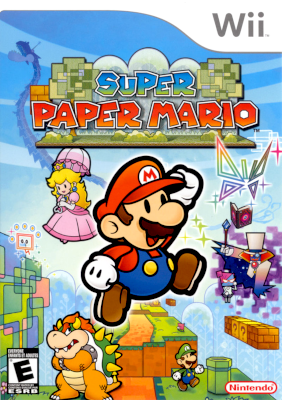 Front cover for Super Paper Mario on the Nintendo Wii.