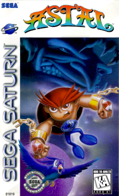 Front cover for Astal on the Sega Saturn.