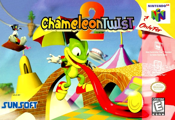 Front cover for Chameleon Twist 2 on the Nintendo 64.