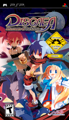 Front cover for Disgaea: Afternoon of Darkness on the Sony PSP.