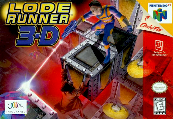 Front cover for Lode Runner 3-D on the Nintendo 64.