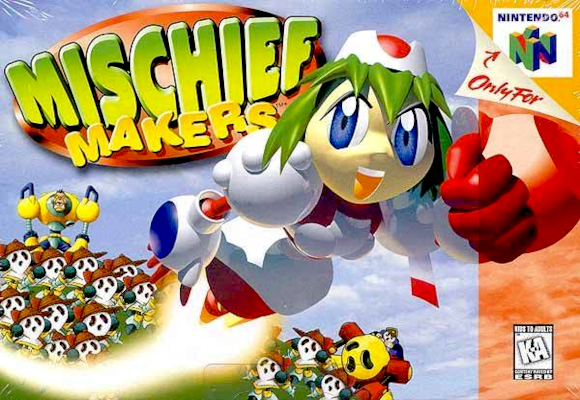 Front cover for Mischief Makers on the Nintendo 64.